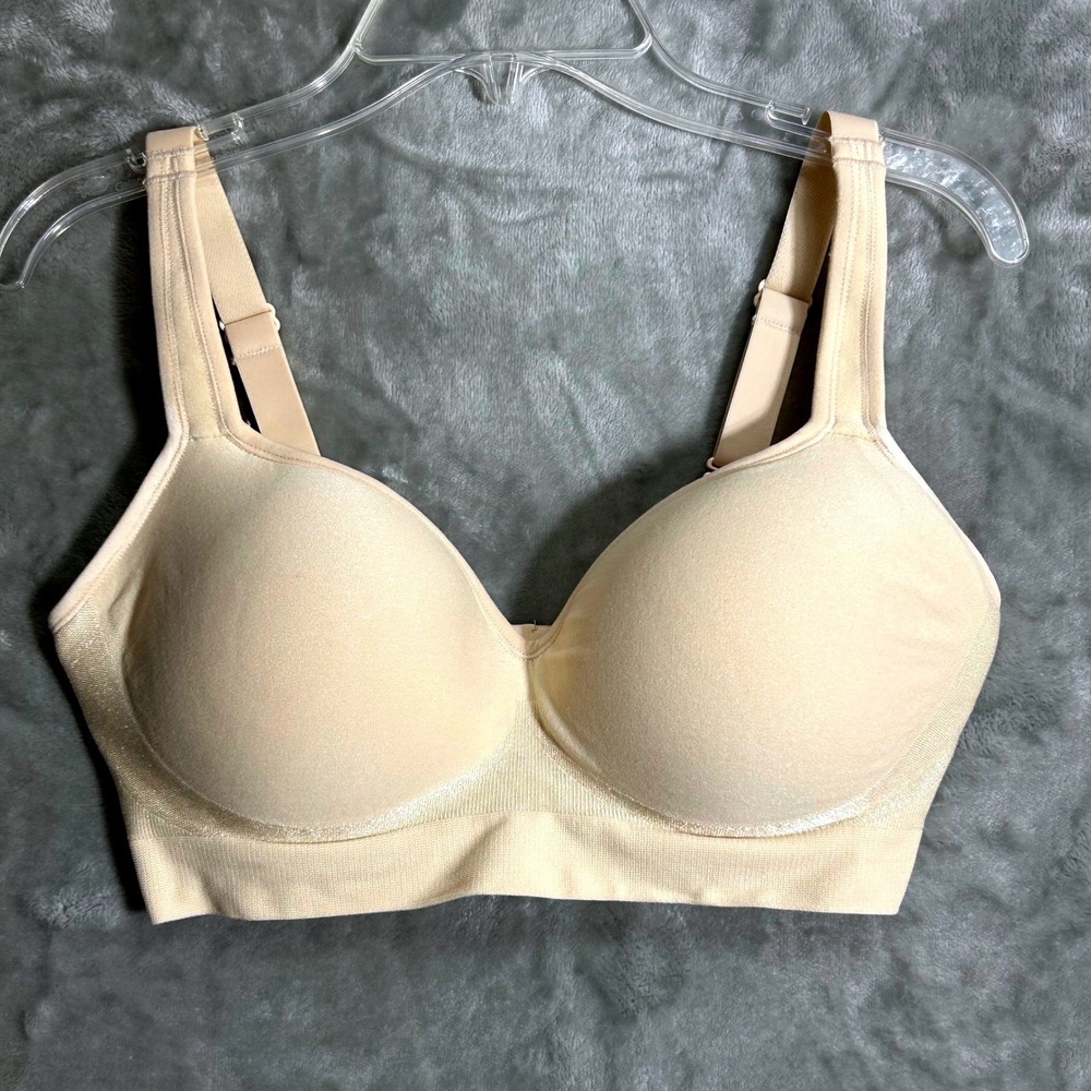 Shapermint Essentials Wire-Free Everyday Bra Beige Nude Size S P Padded Wireless